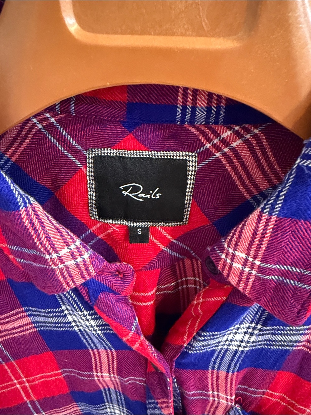 Rails Red and Blue Plaid Button-Down Shirt